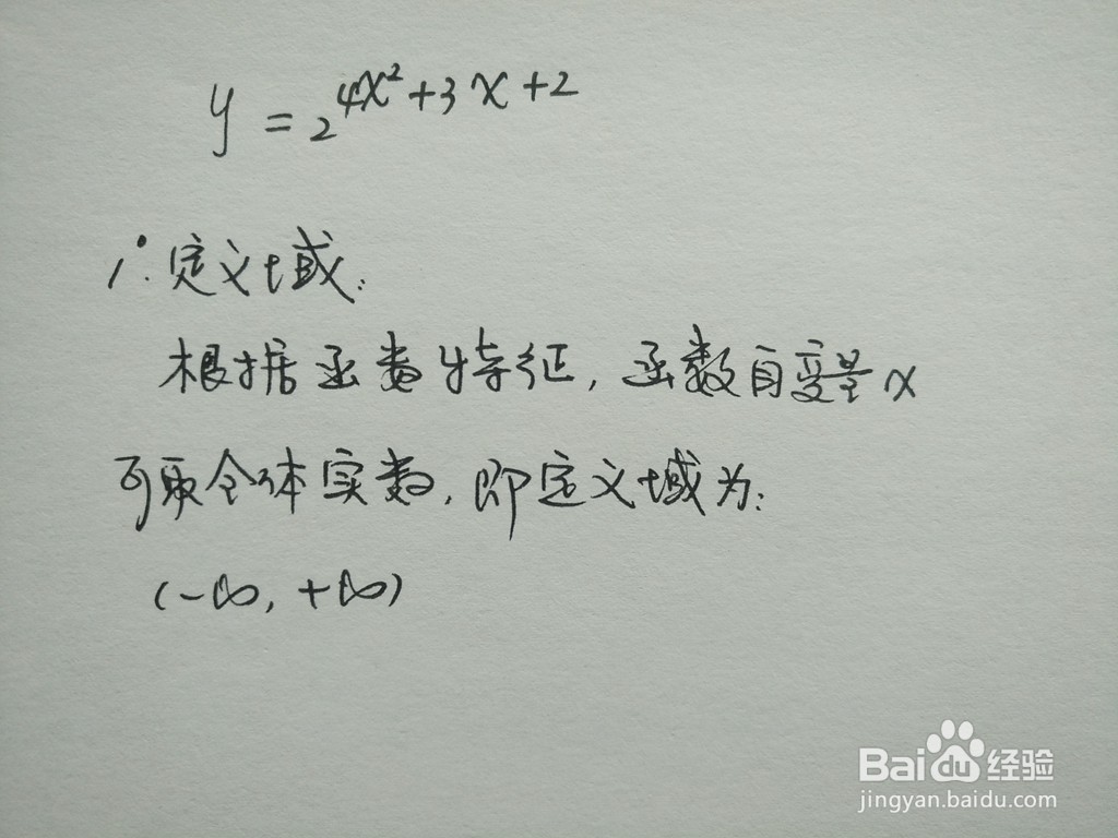 导数工具画函数y=2^(4x^2+3x+2)的图像示意图