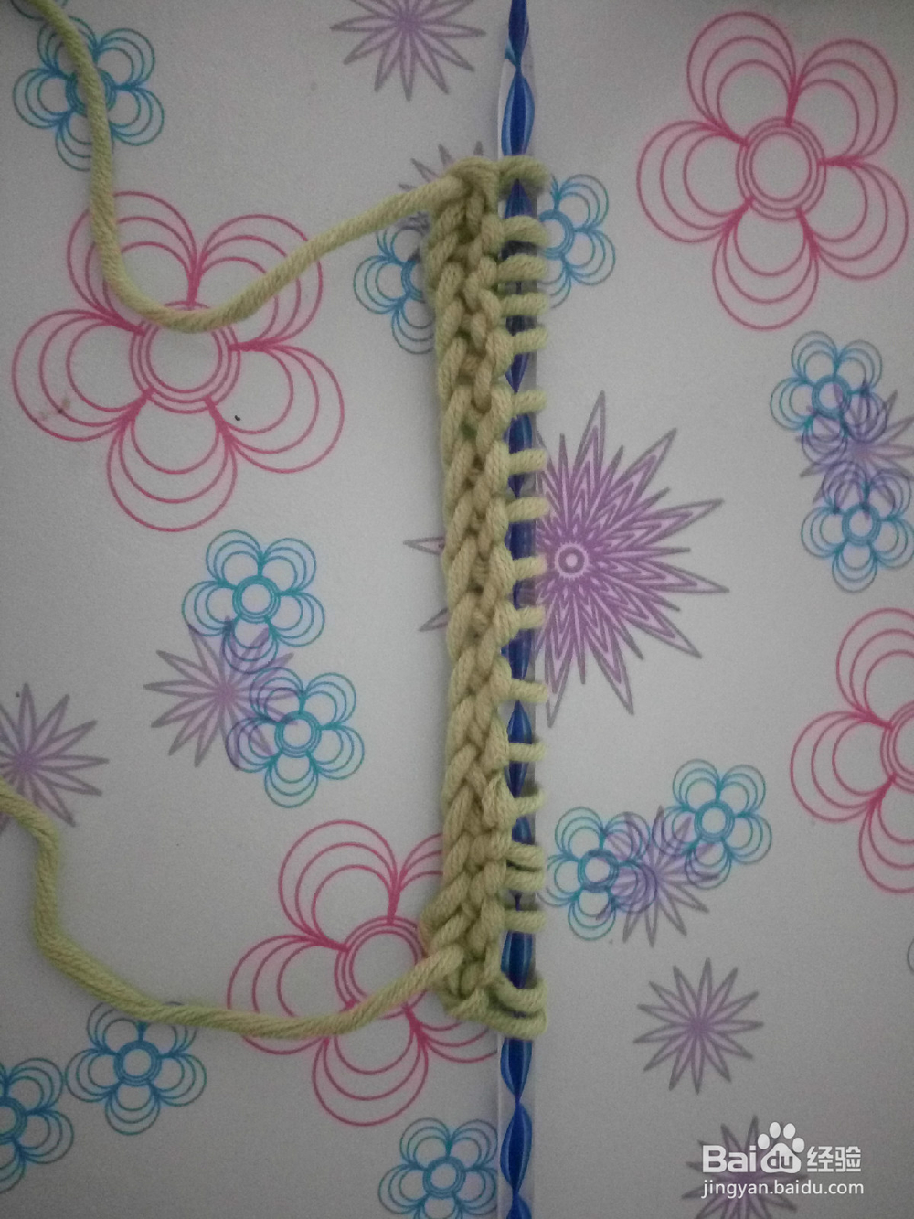 棒针菠萝花的织法