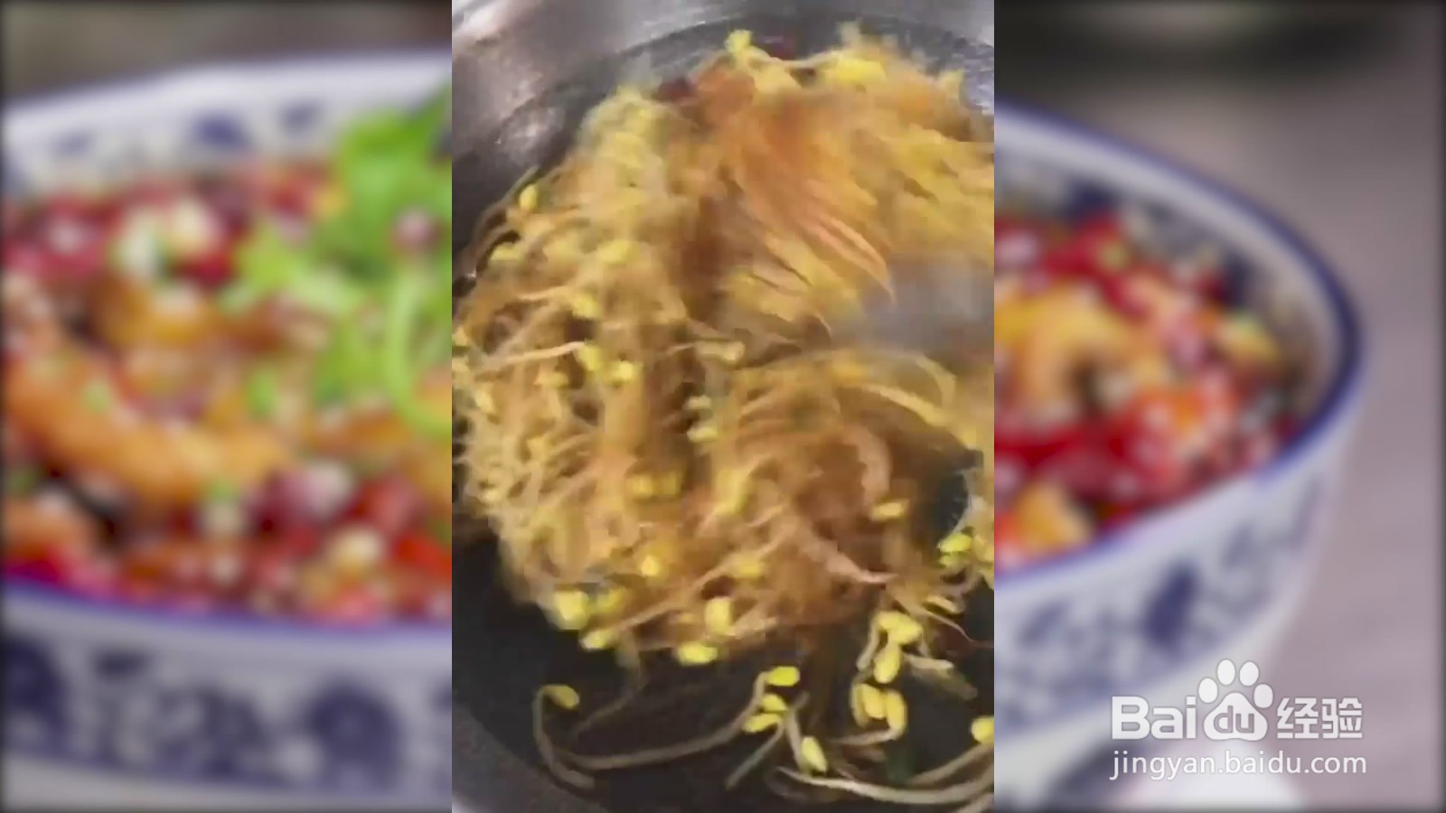 如何制作韭菜豆芽炒粉丝