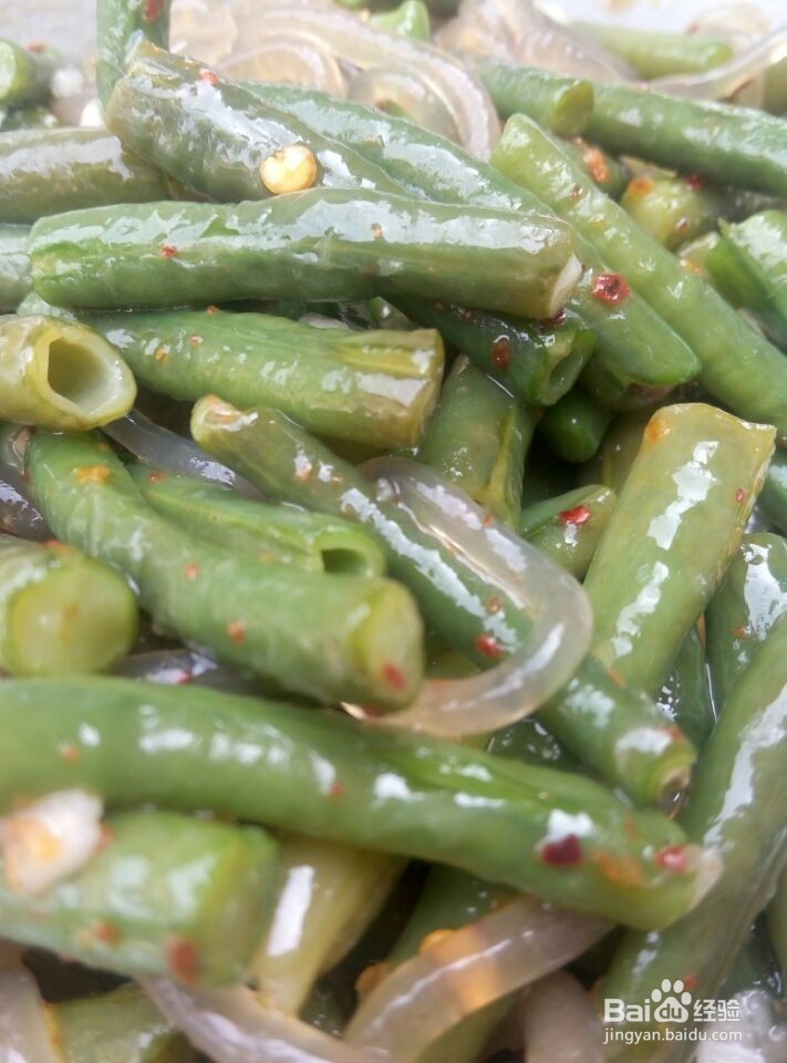 凉拌豆角的制作