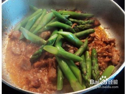 辣蟹酱炒芦笋肉丝