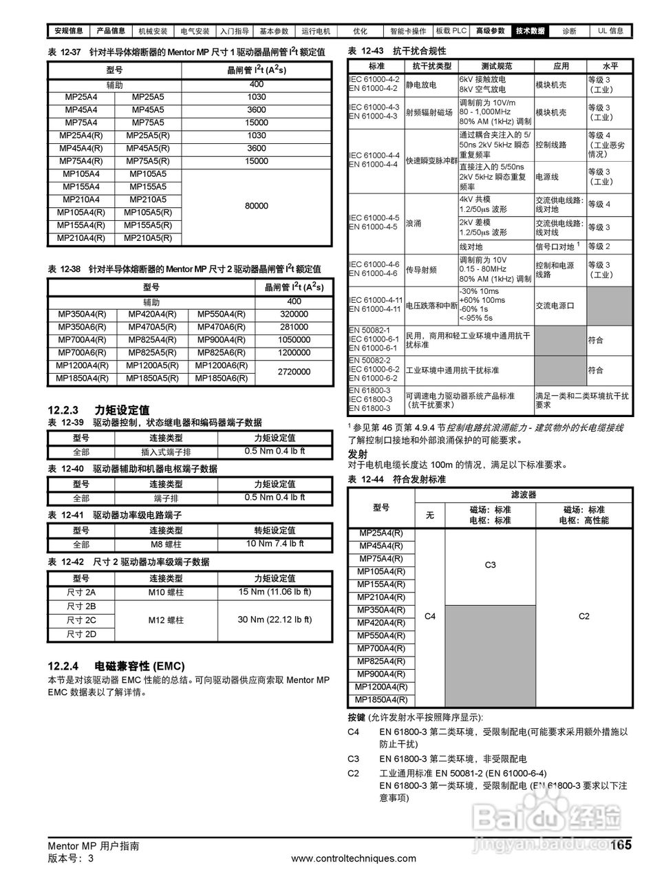 艾默生MP1850A4R直流驱动器中文手册:[17]