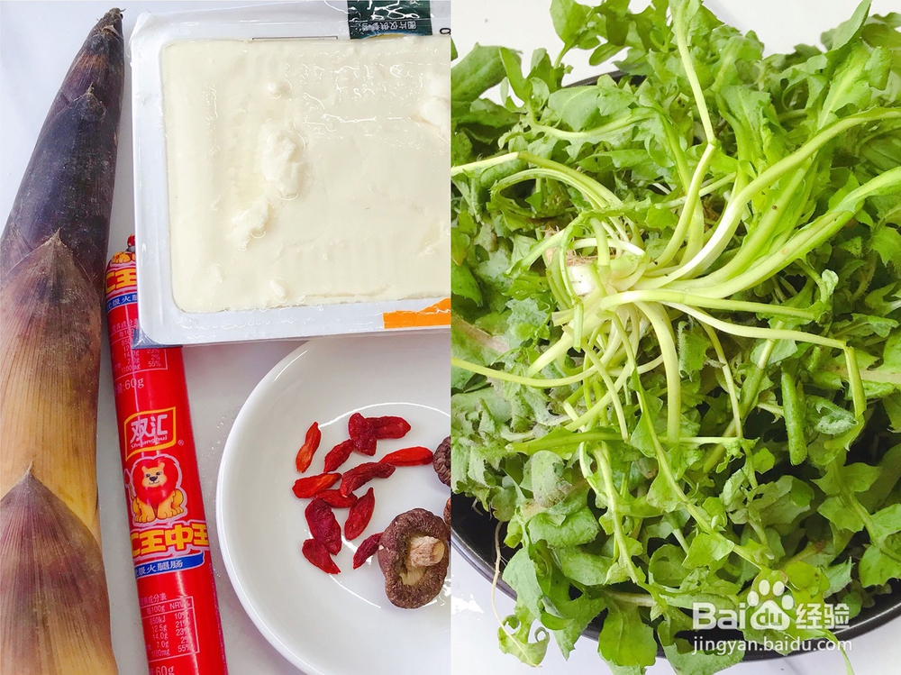 荠菜春笋豆腐汤