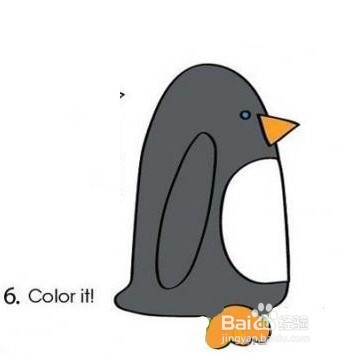 怎么画一只简单的企鹅