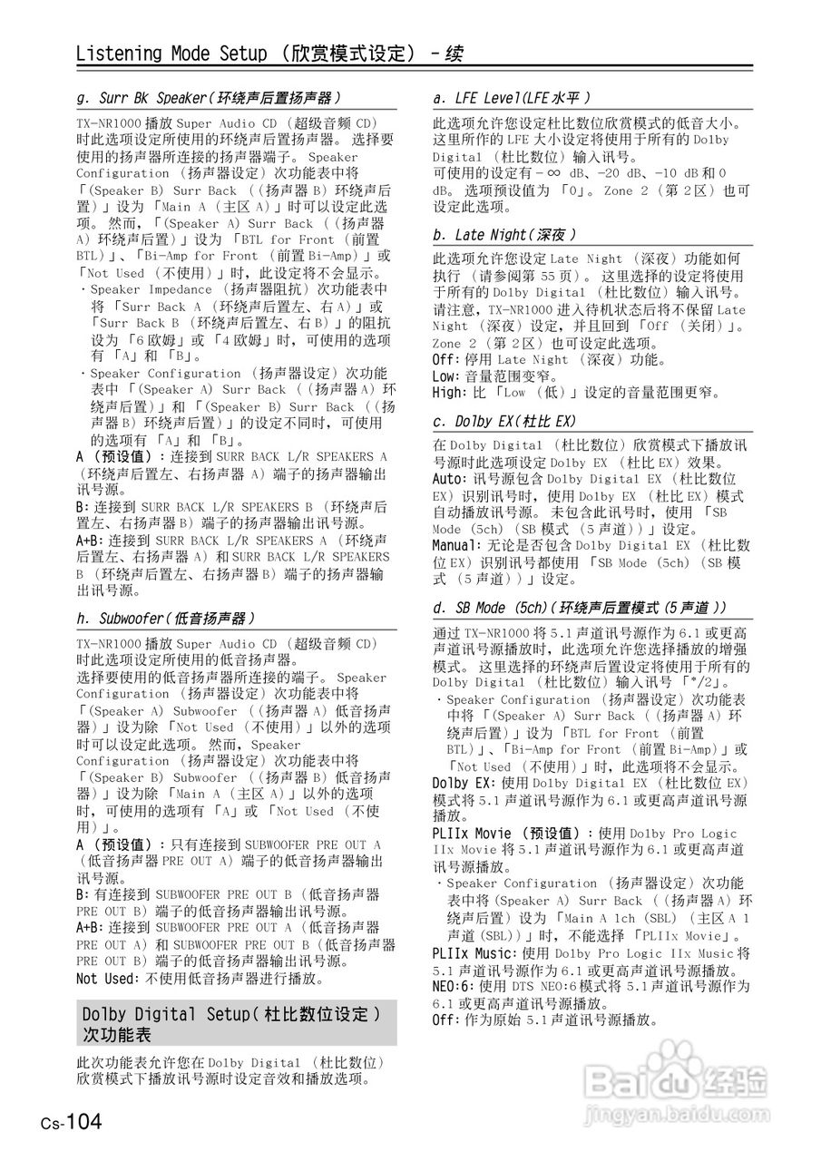 安桥AV接收机TX-NR1000型使用说明书:[6]