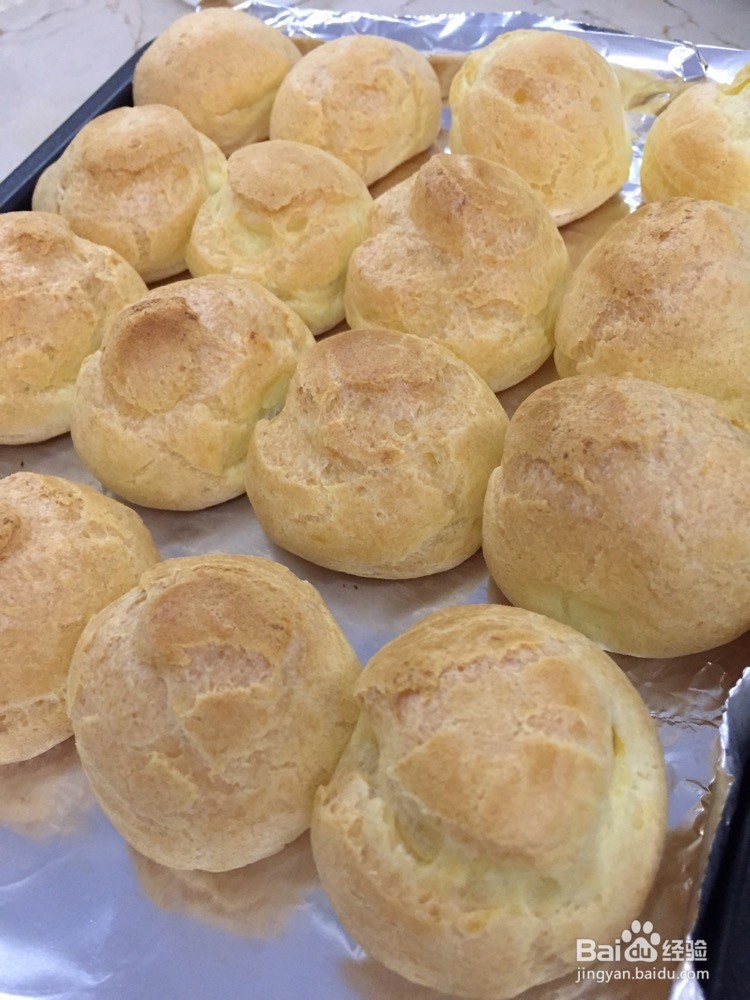 小泡芙(卡士达酱)的做法