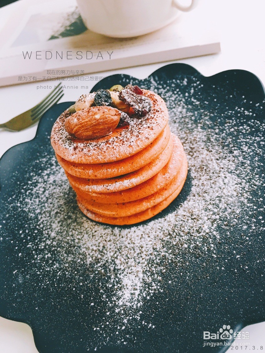 火龙果蛋黄松饼怎么做