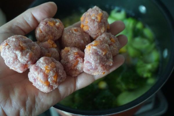肉丸子杂蔬浓汤