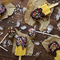 分享圣洛雪菠萝香蕉甜橙脆皮冰棒做法