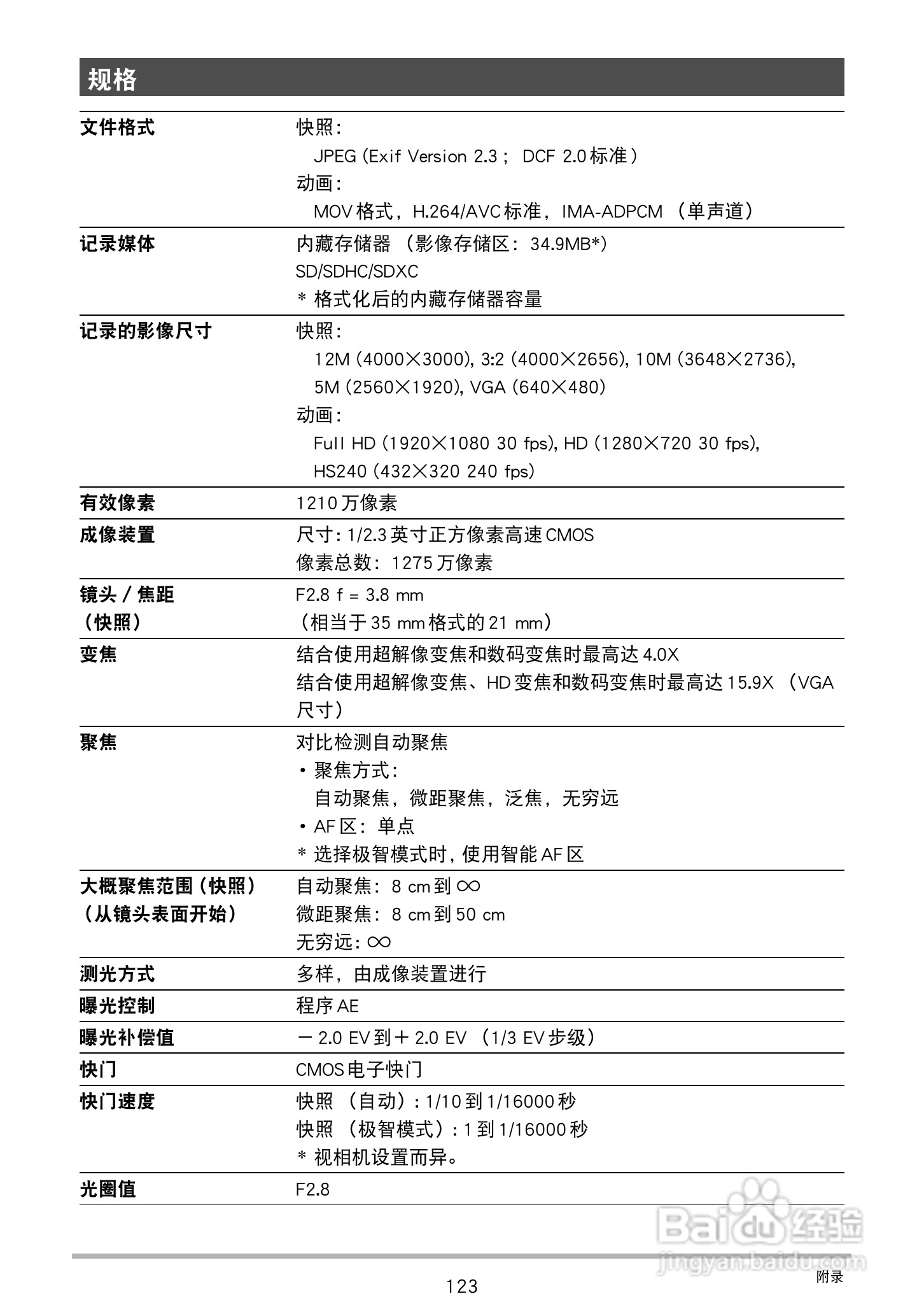 卡西欧EX-TR150数码相机使用说明书:[13]