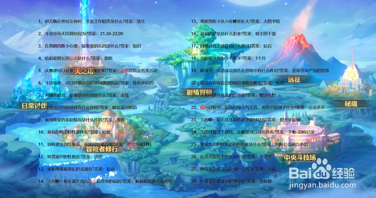 伊甸园的骄傲秘境答案汇总