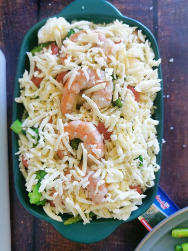 全麦吐司芦笋鲜虾披萨