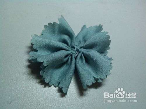 雪纺蝴蝶结拼布发圈教程