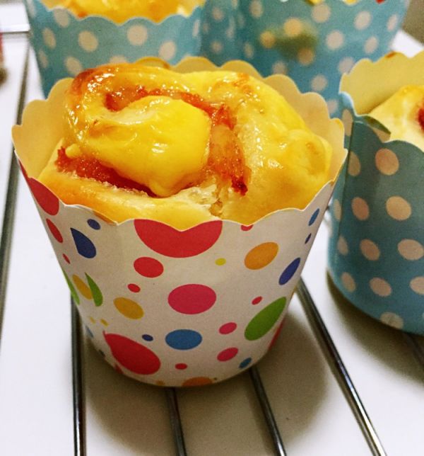 培根芝士面包卷