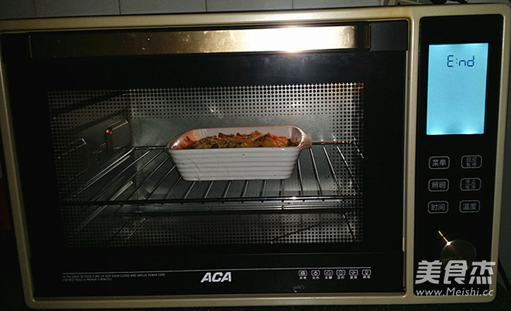 火腿肠芝士焗饭