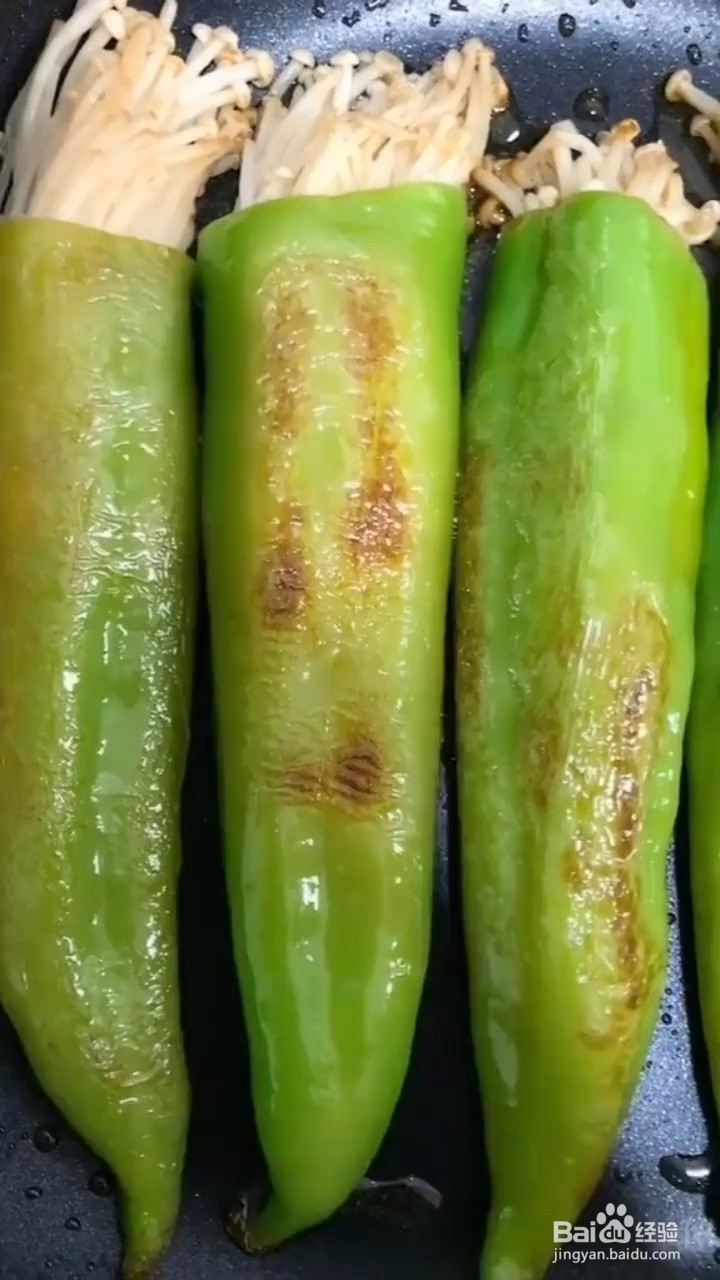如何制作烧烤尖椒金针菇