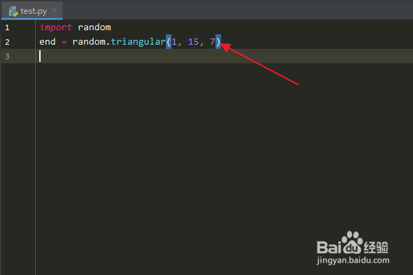 Python:怎么使用random模块triangular()方法