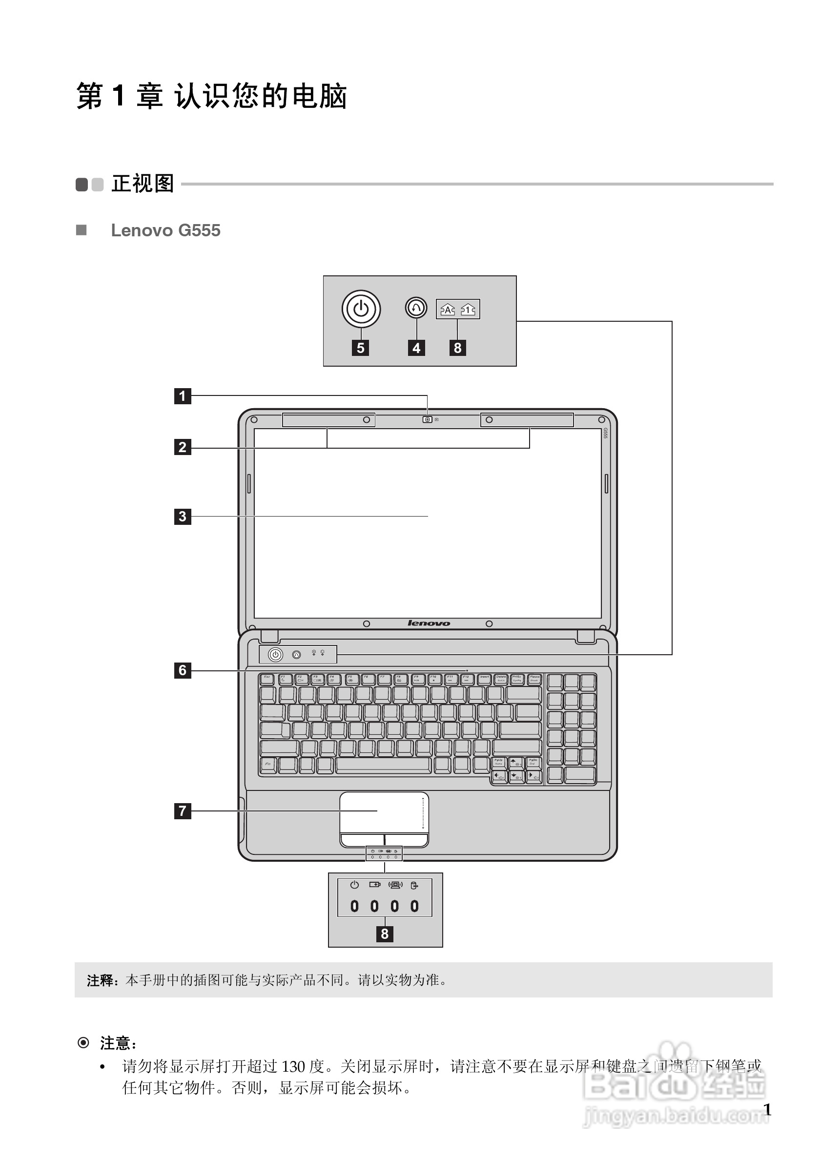 联想笔记本电脑G555型说明书:[1]
