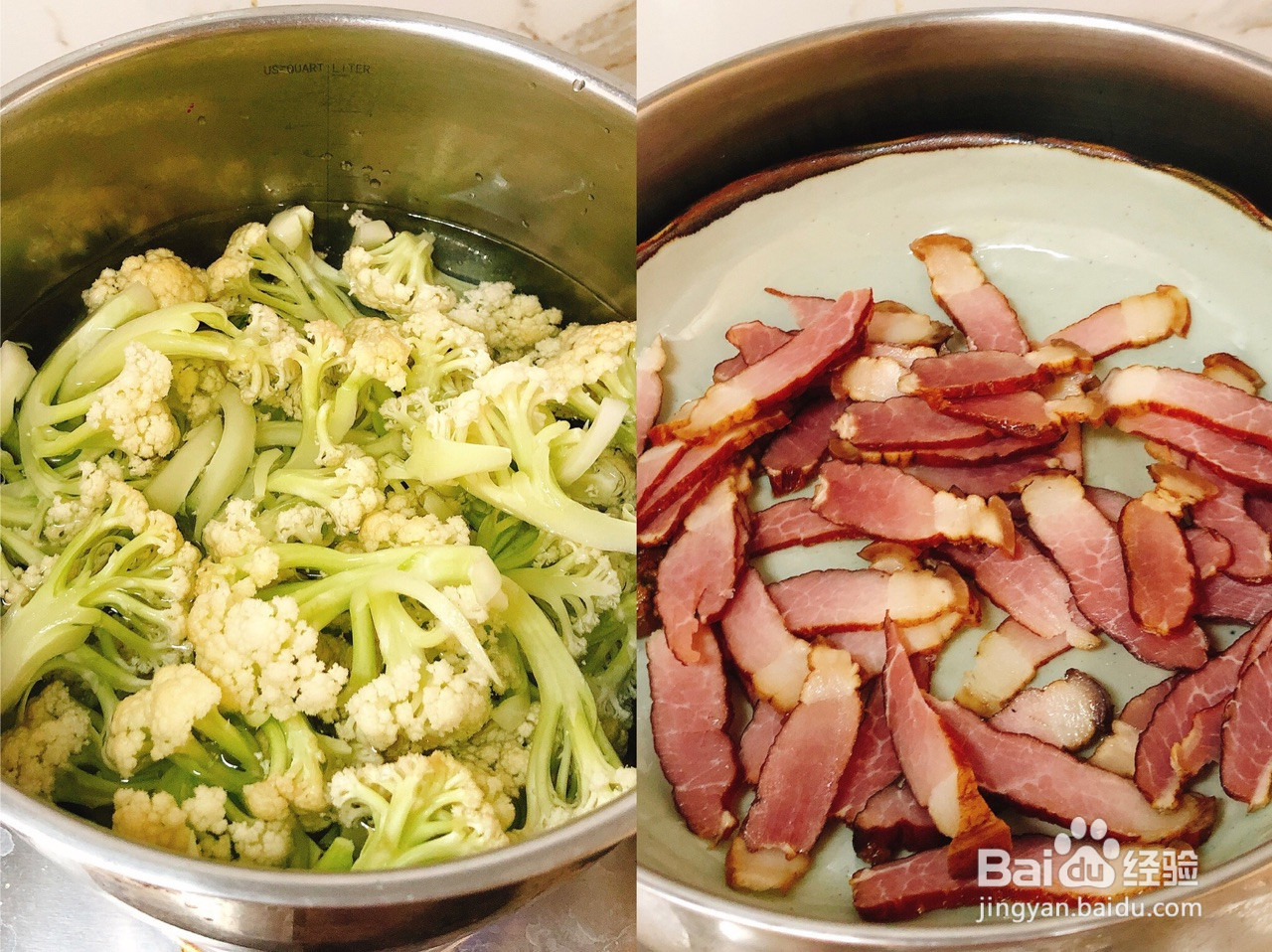 腊肉炒花菜的做法