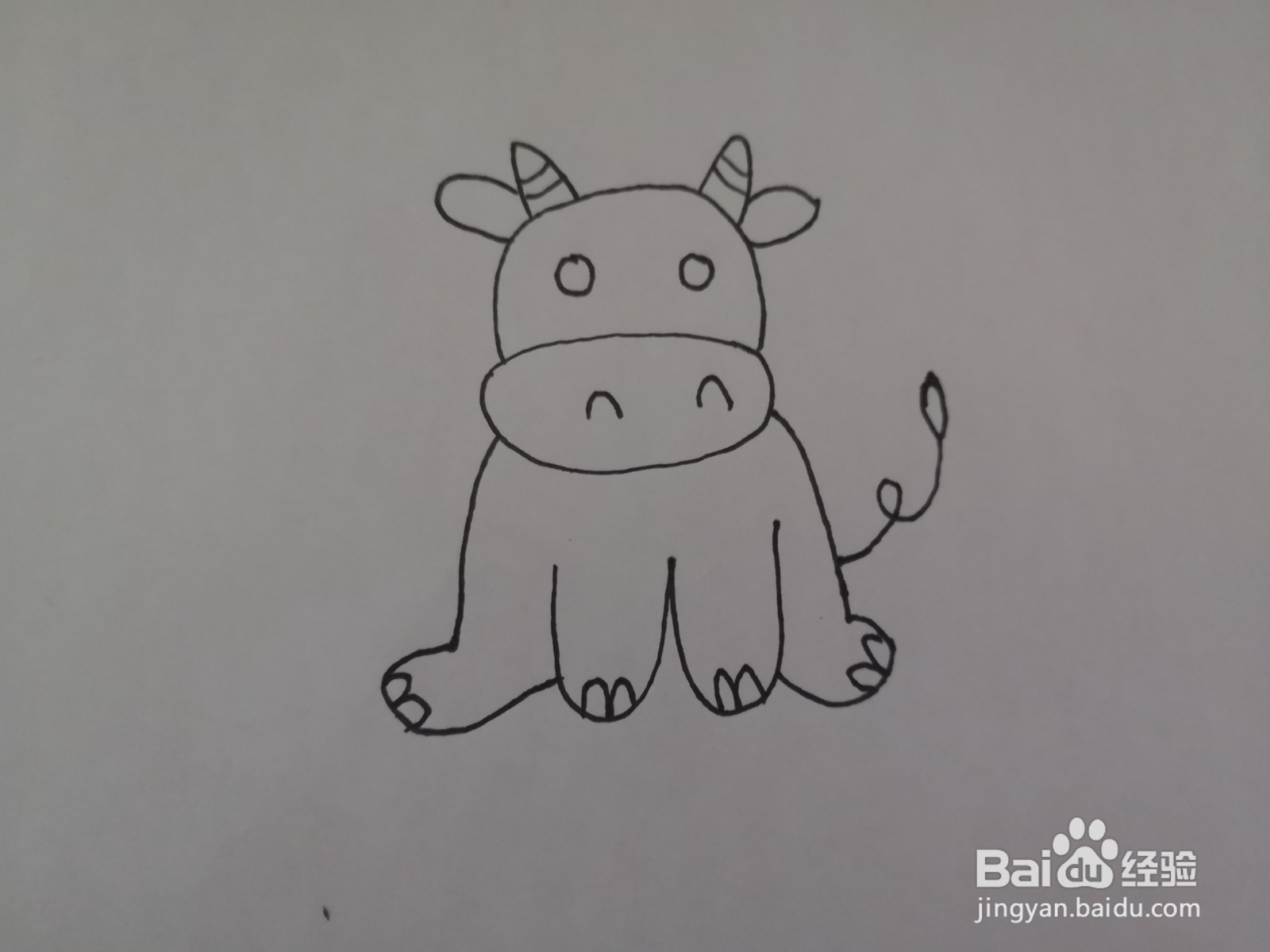 如何用字母简单画一只小牛