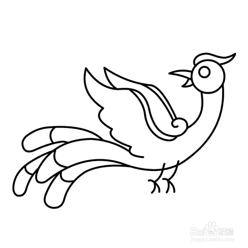 简笔画-如何画q版凤凰的简笔画
