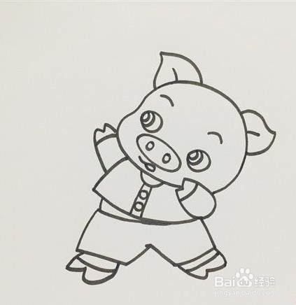 可爱猪的简笔画教程