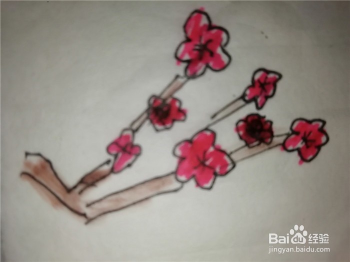 怎么样用简笔画画梅花