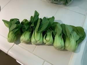 準備好從大華買來的小青菜 也是人見人愛的bok choy (或者叫baby