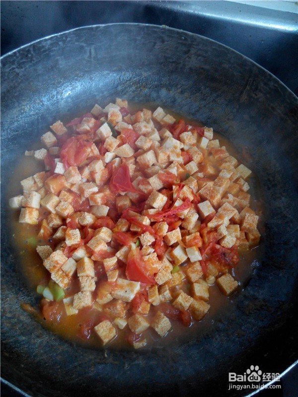 西红柿炒冻豆腐