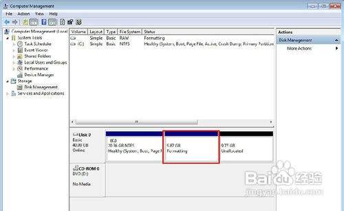 win7系统(英文)分区详细步骤(最好附实图)