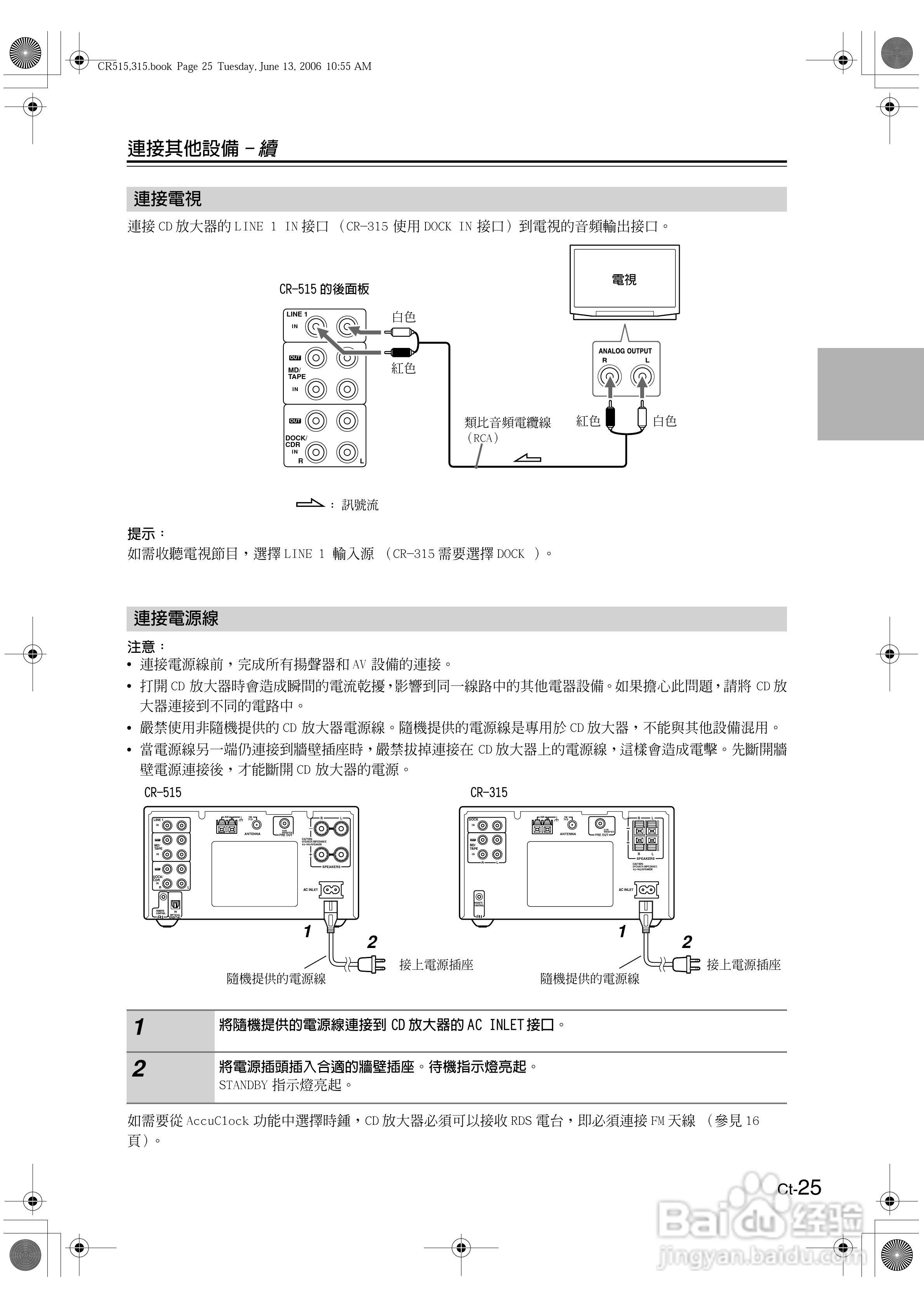 ONKYO CD放大器CR-515\CR-315使用手册:[3]