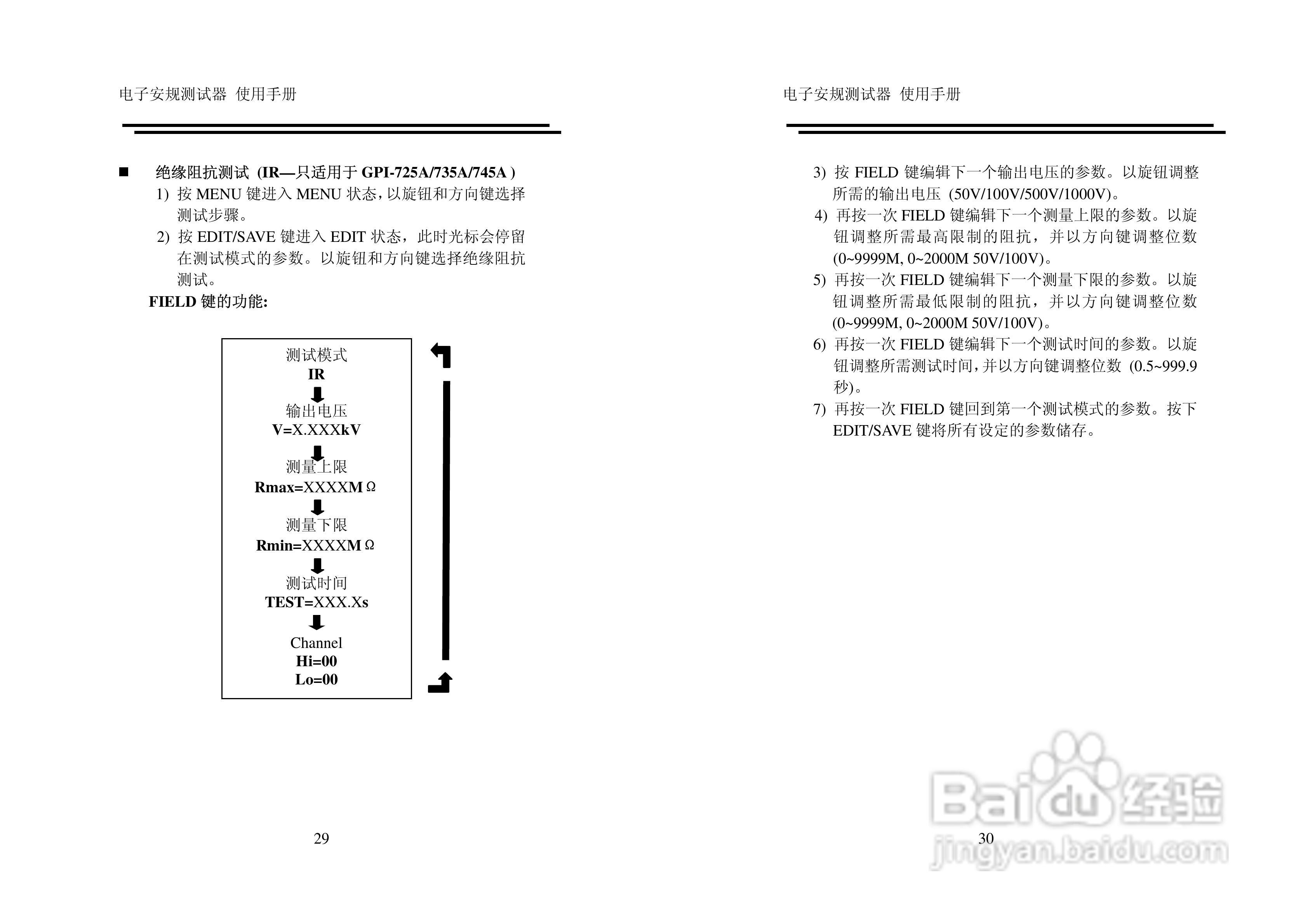 固纬GPI-725A电子安规测试仪使用说明书:[2]
