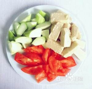 番茄冻豆腐烧丝瓜