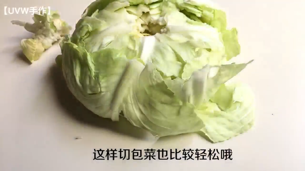 如何快速去掉包菜蒂轻轻一砸完美取出