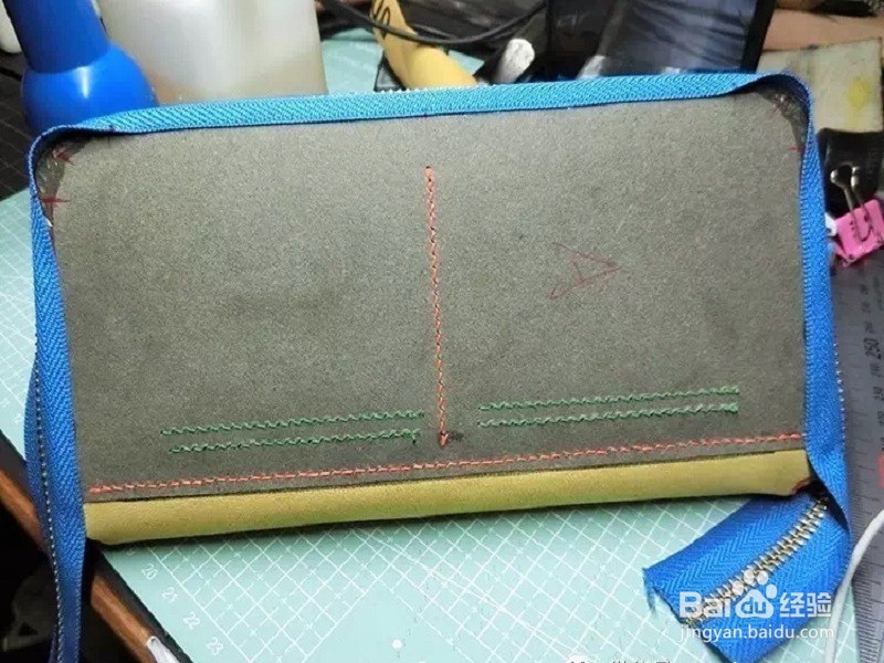 完整拉链手包教程,皮艺手包,手工制作