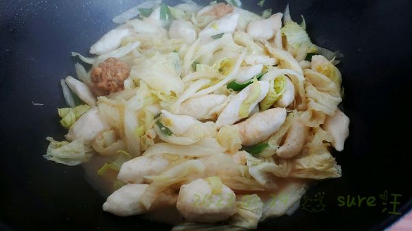 葱油白菜烧藕圆