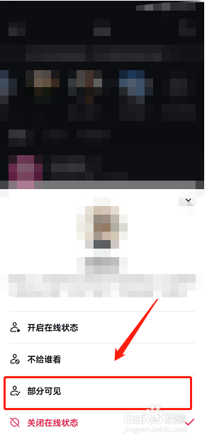 抖音在线状态部分可见如何设置