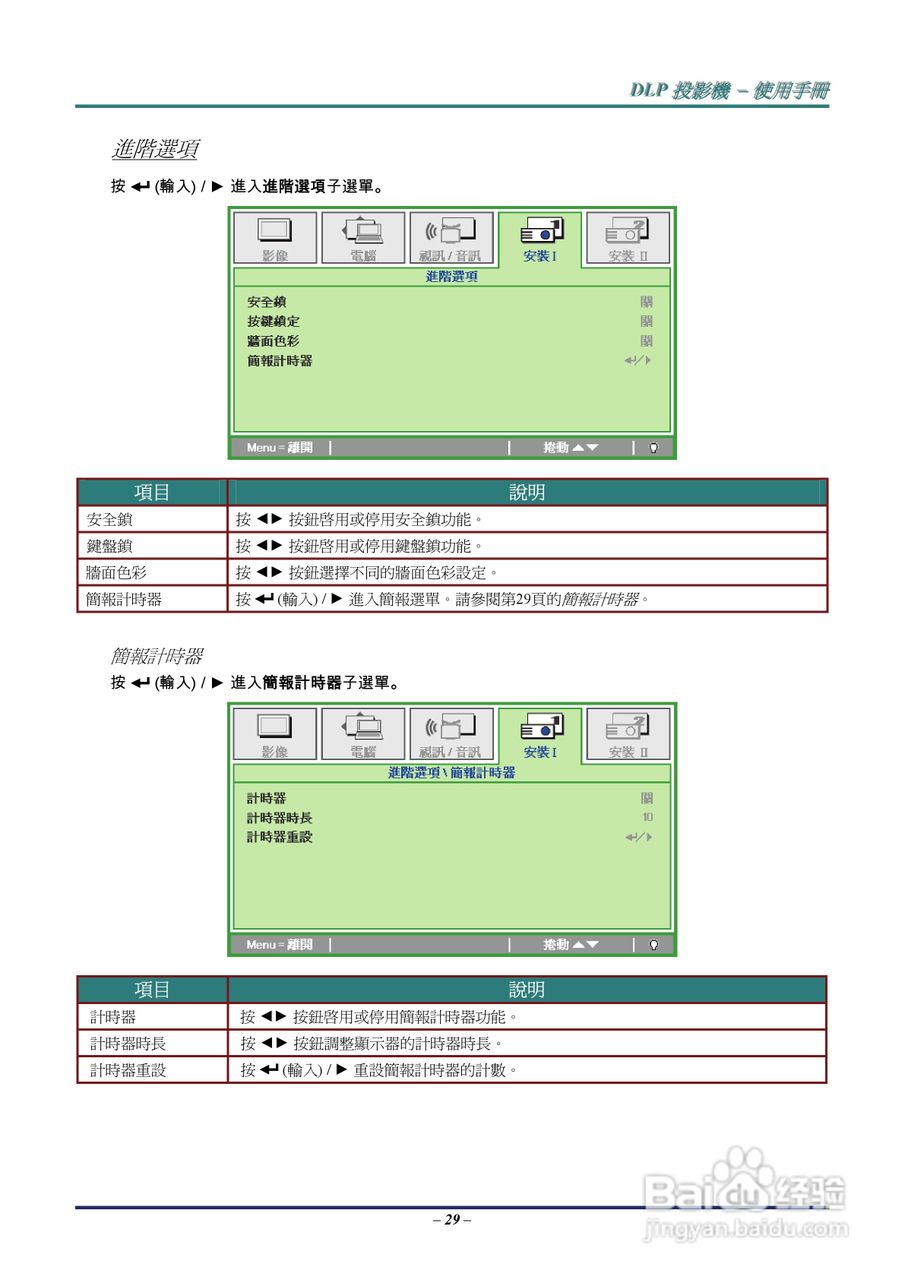 丽讯Vivitek D536-3D投影机说明书:[4]