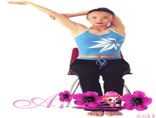 椅上坐式瘦手臂瑜伽之椅上细臂变化式