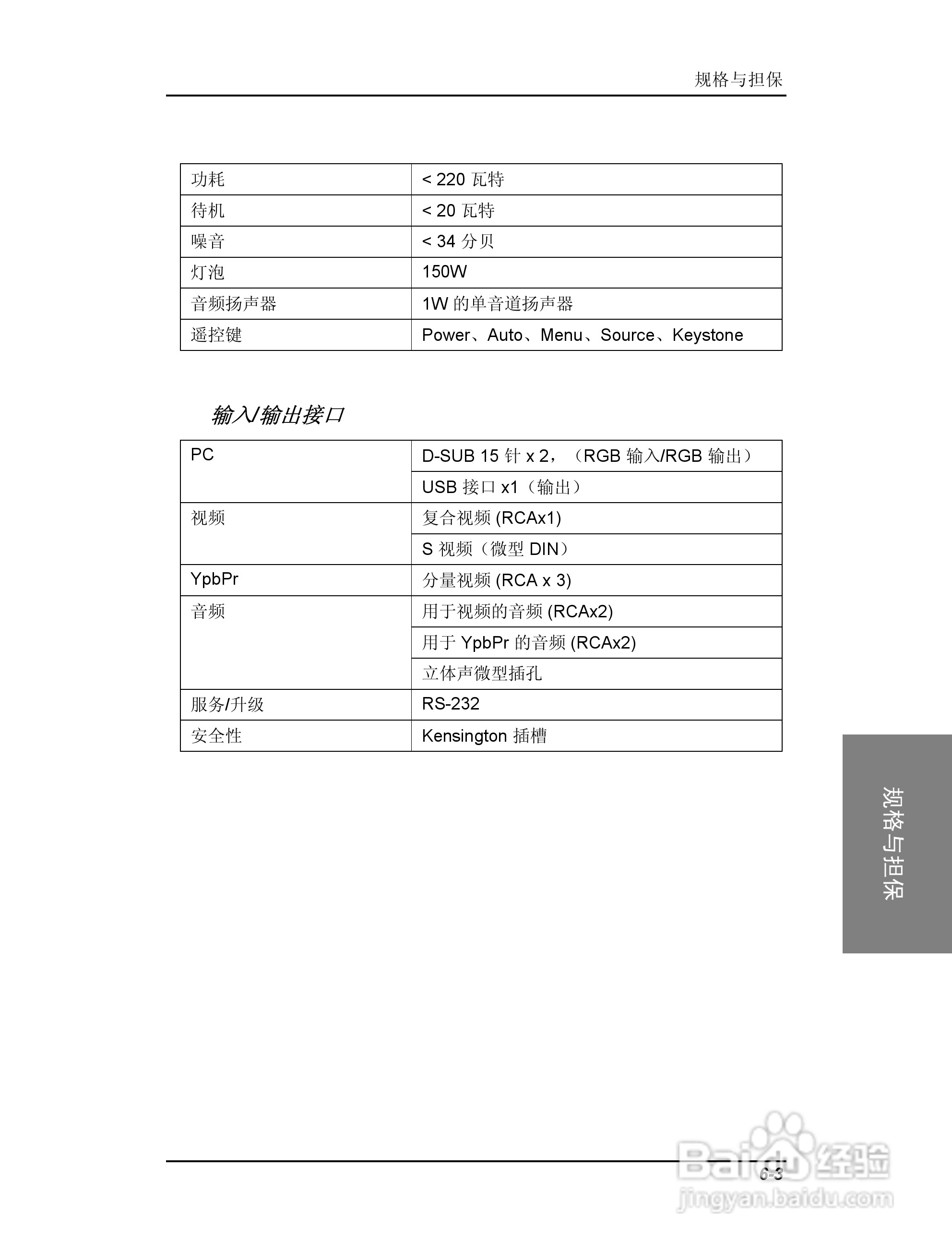 联想投影机TD400使用说明书:[6]