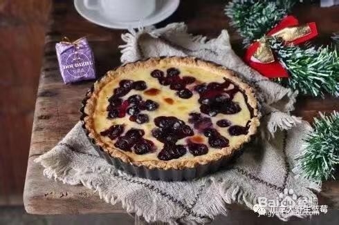 爆浆乳酪野生蓝莓派