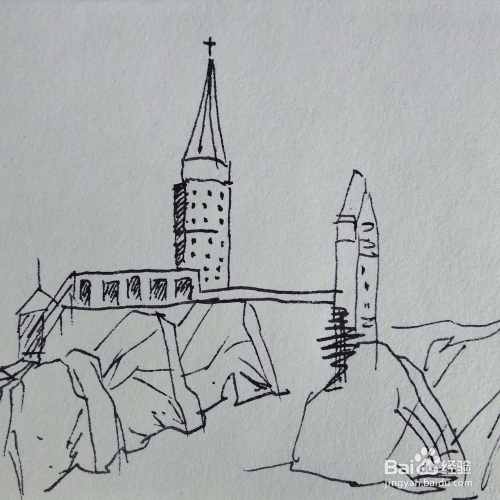 如何画电影哈利波特中的霍格沃茨魔法学校?