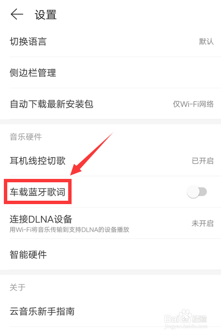 网易云音乐怎么开启车载蓝牙歌词