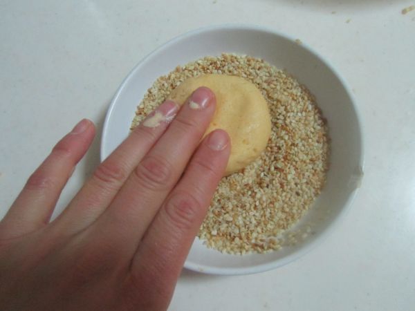 芝麻红薯豆沙饼