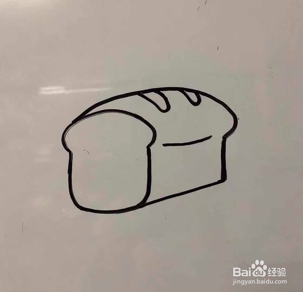 吐司面包的简笔画；怎么画吐司面包简单