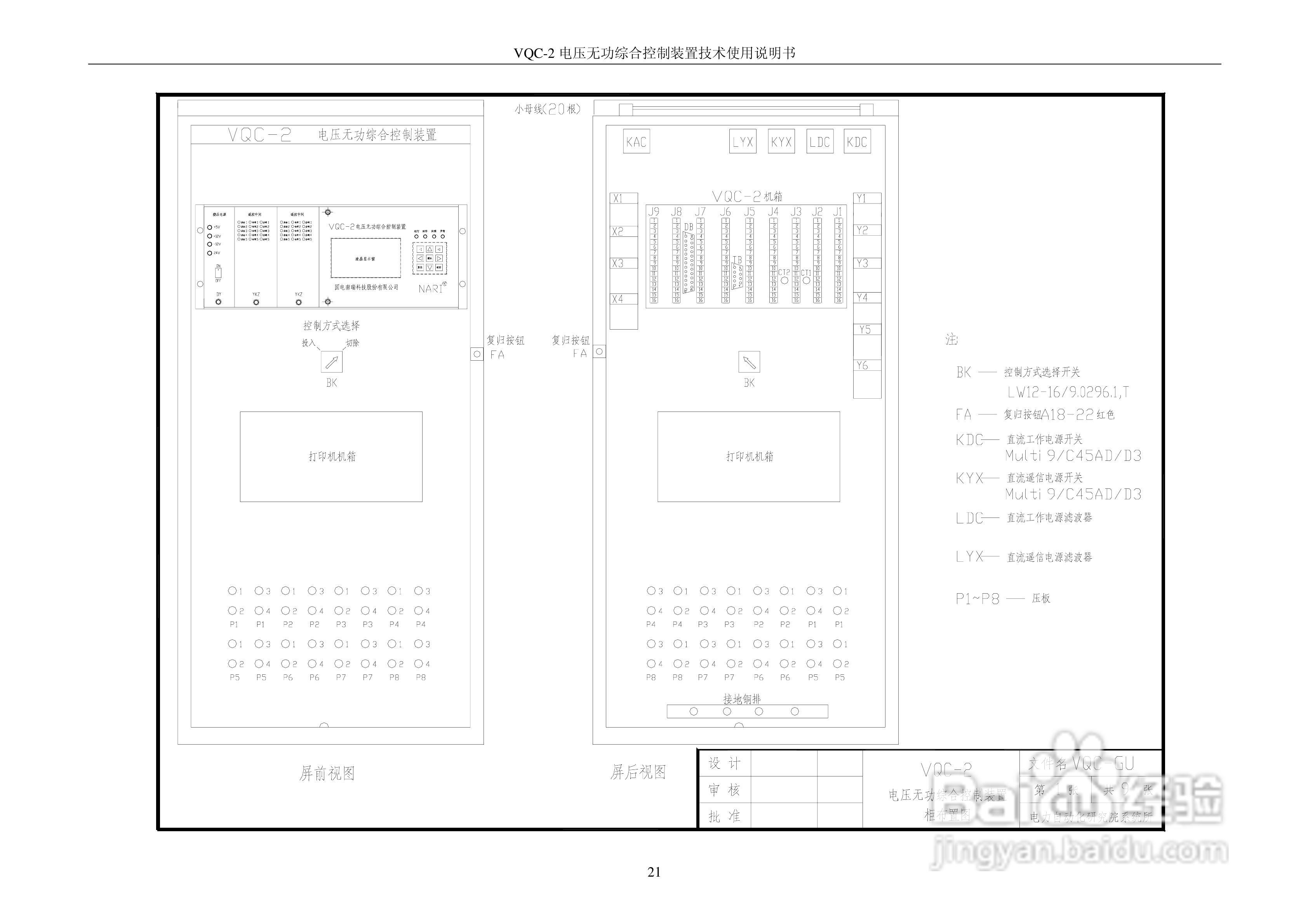 VQC-2电压无功综合控制装置技术使用说明书:[3]
