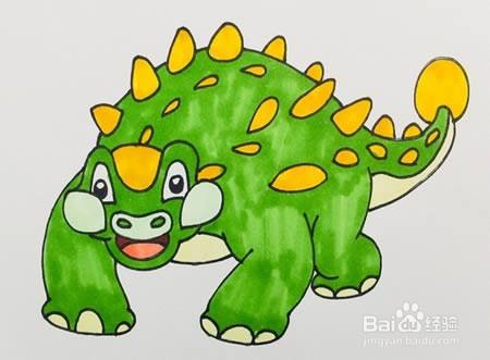 甲龙简笔画怎么画