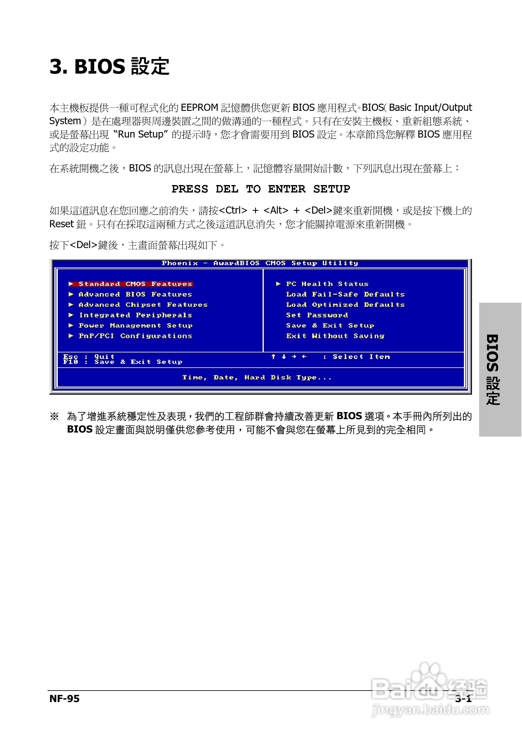 升技NF-95主板使用说明书:[3]