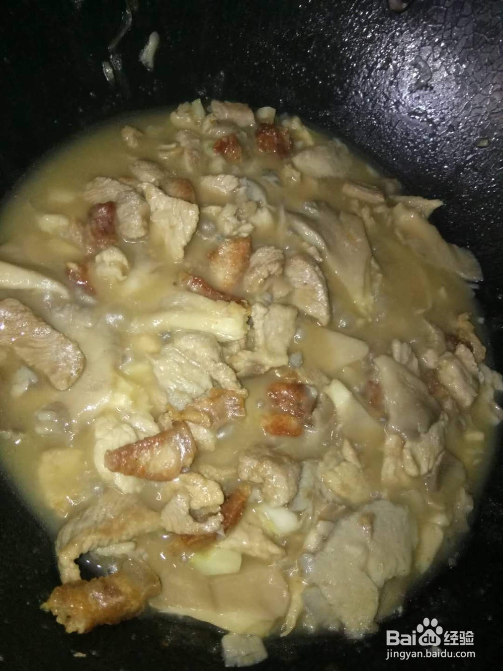 瘦肉五花炒平菇 反正就是下饭