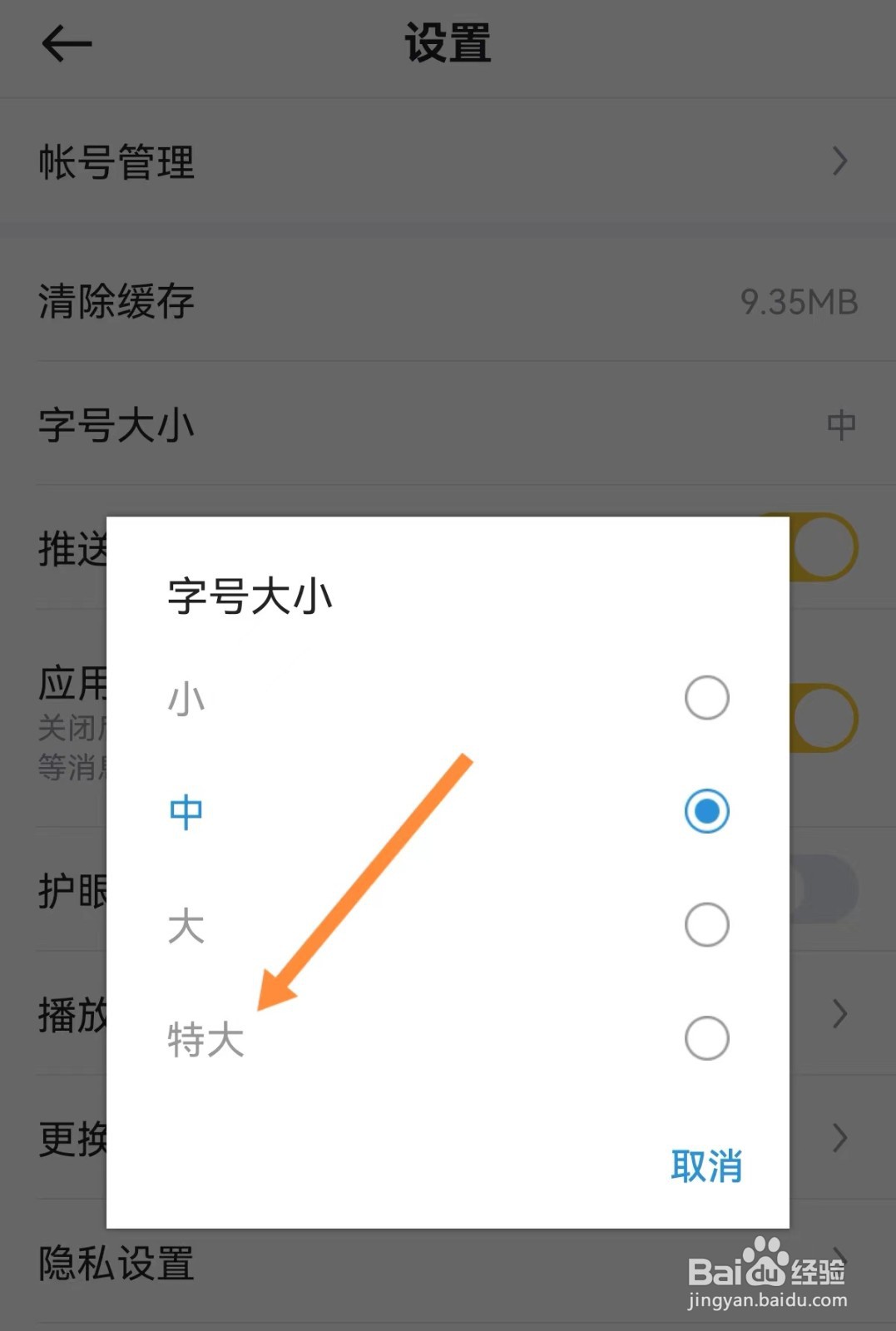 懂车帝怎么设置特大字号